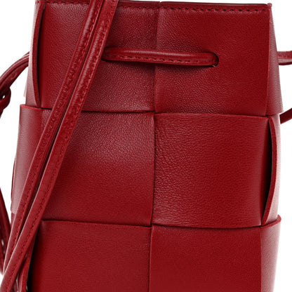 Bottega Veneta Nappa Maxi Intrecciato Mini Cassette Bucket Bag Dark Red 7 of 9