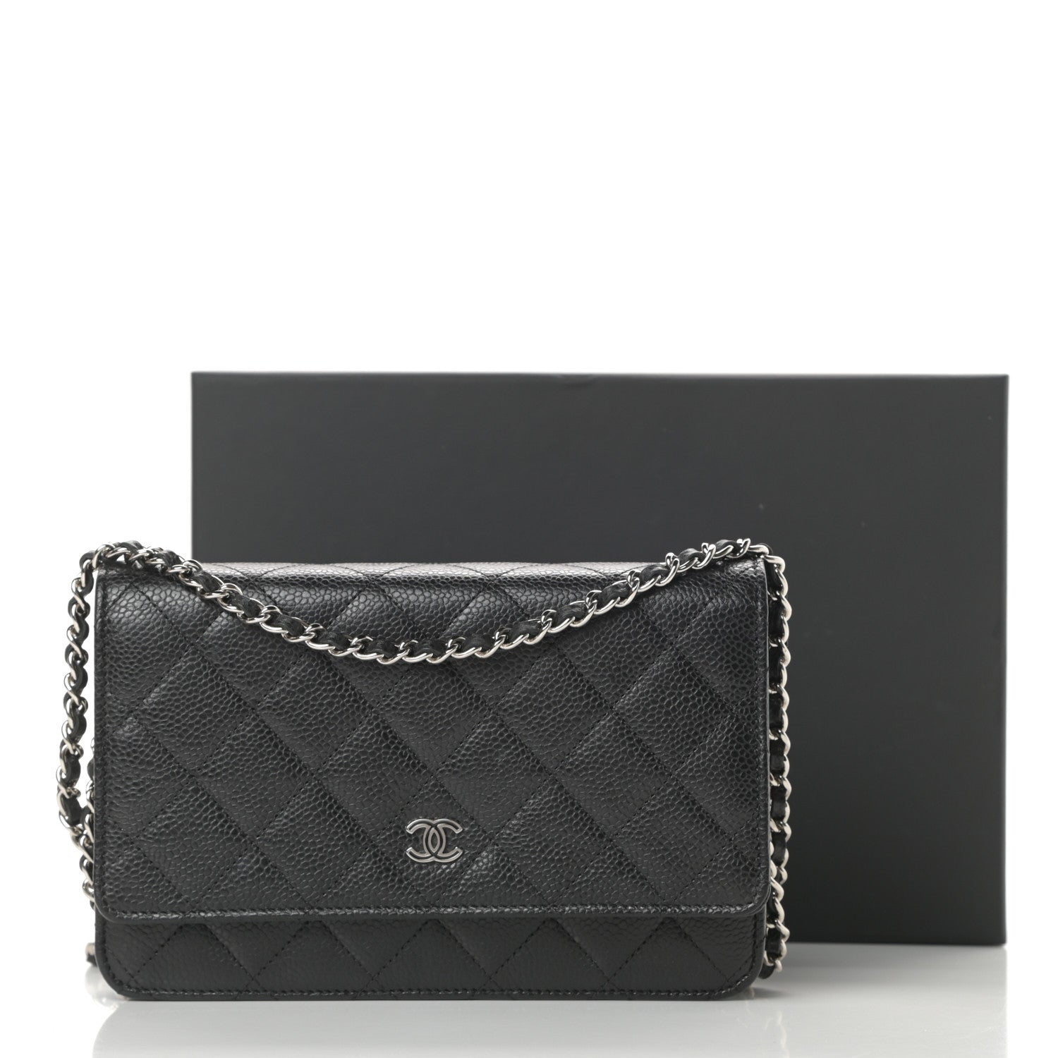 Chanel Caviar Quilted Wallet On Chain WOC Black 13 of 13