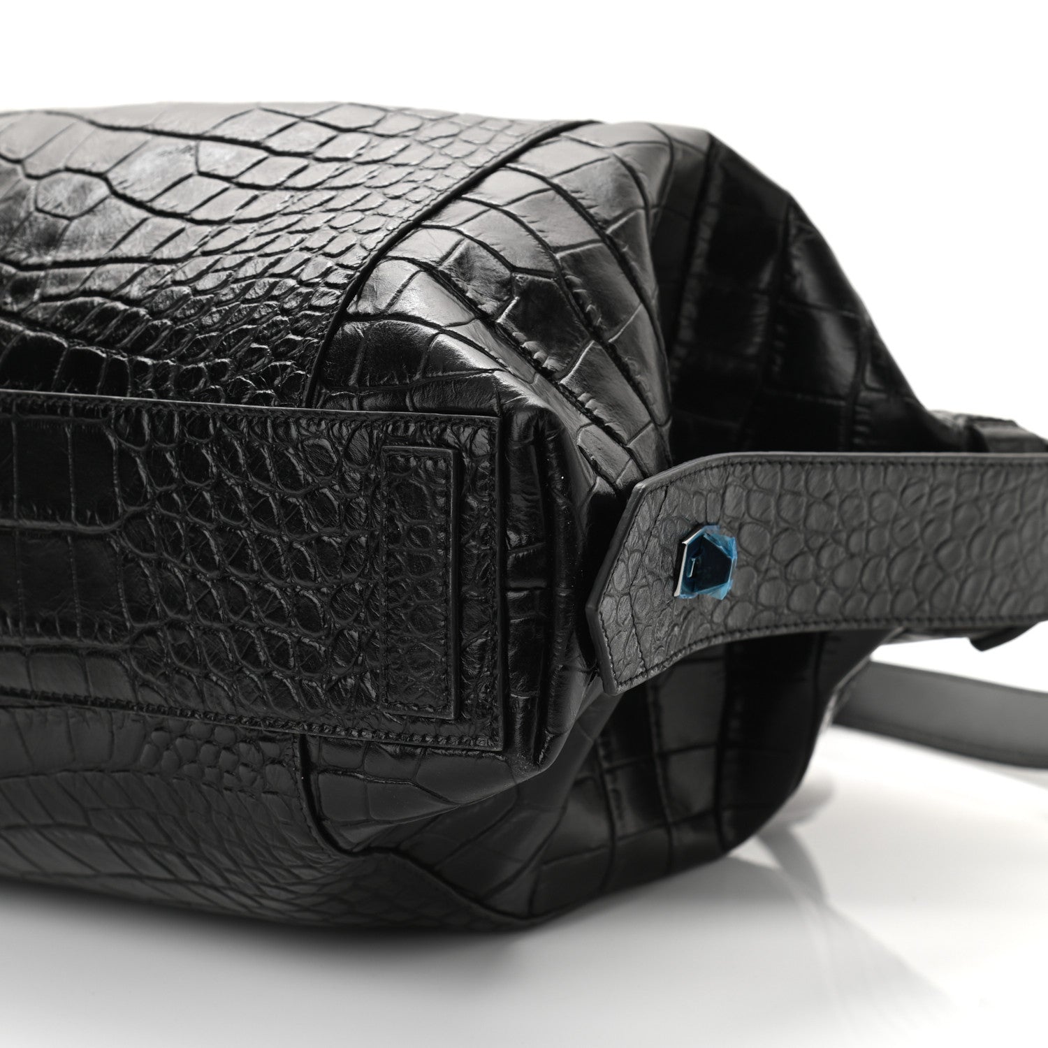 Givenchy Calfskin Crocodile Embossed Medium Soft Antigona Black 9 of 9