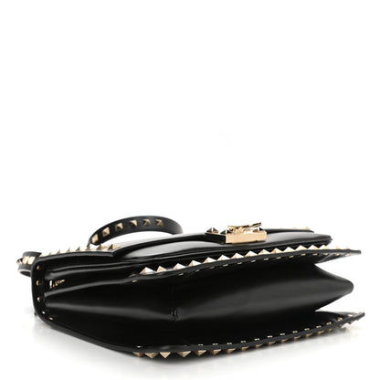Valentino Garavani Vitello Rockstud Top Handle Shoulder Bag Black 4 of 10