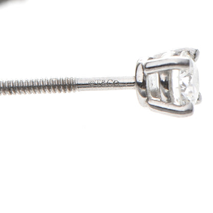 Tiffany Platinum Diamond .31ctw Solitaire Earrings 7 of 8