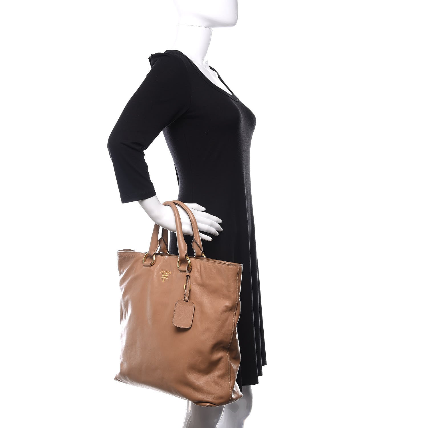Prada Soft Calf Shopping Tote Caramel 2 of 9