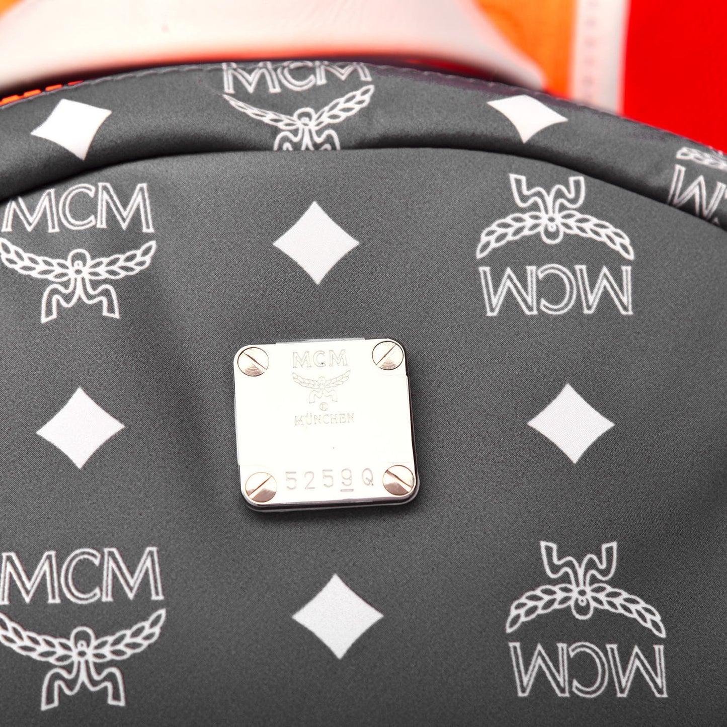 Nylon Monogram Medium Resnick Backpack Gray