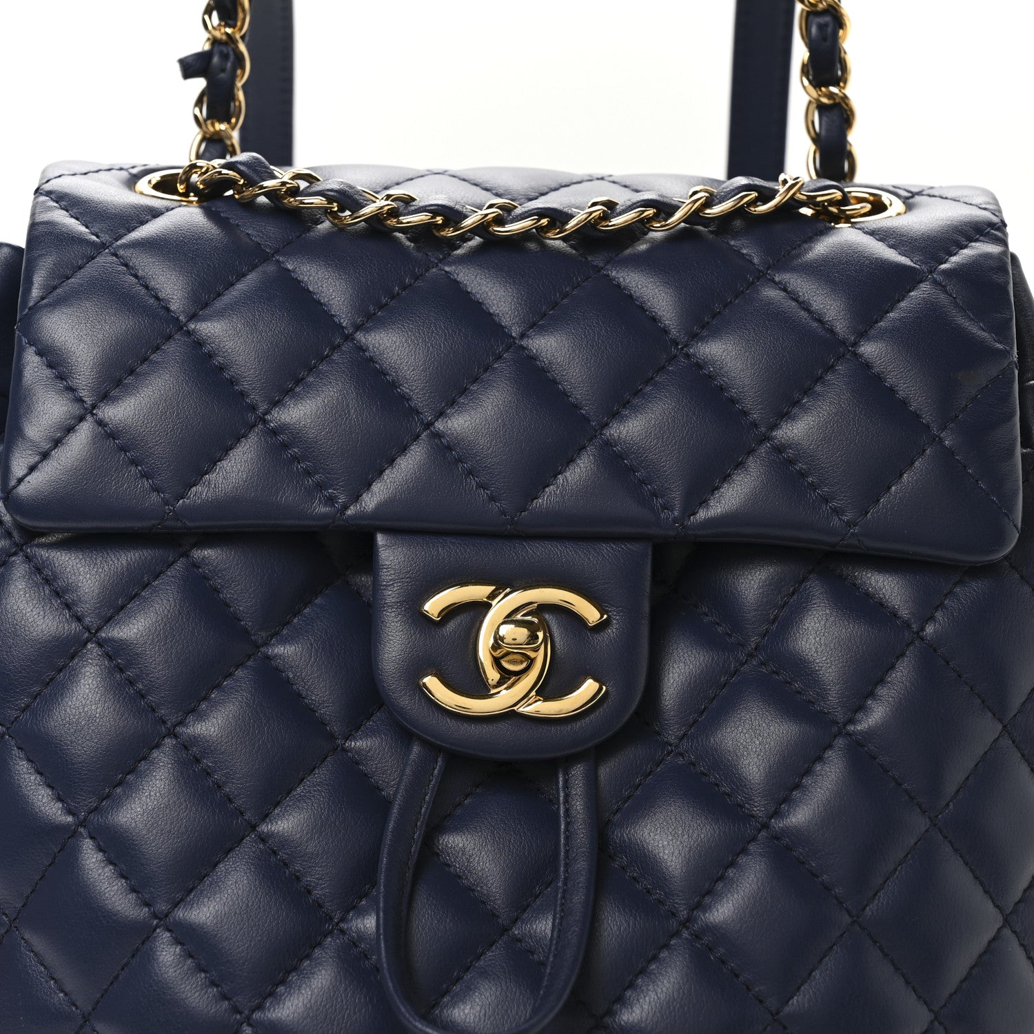 Chanel Calfskin Quilted Small Urban Spirit Backpack Navy 8 of 11