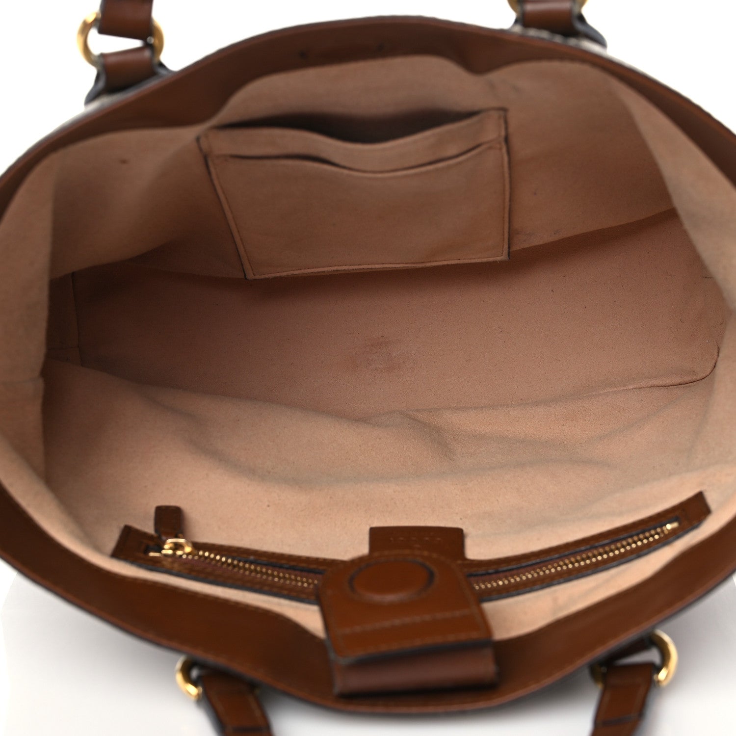Gucci Soft GG Supreme Monogram Small Crossbody Tote Beige Cuir 5 of 9