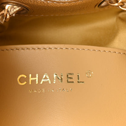 Chanel Metallic Caviar Quilted Mini Chanel 25 Handbag Gold 6 of 11