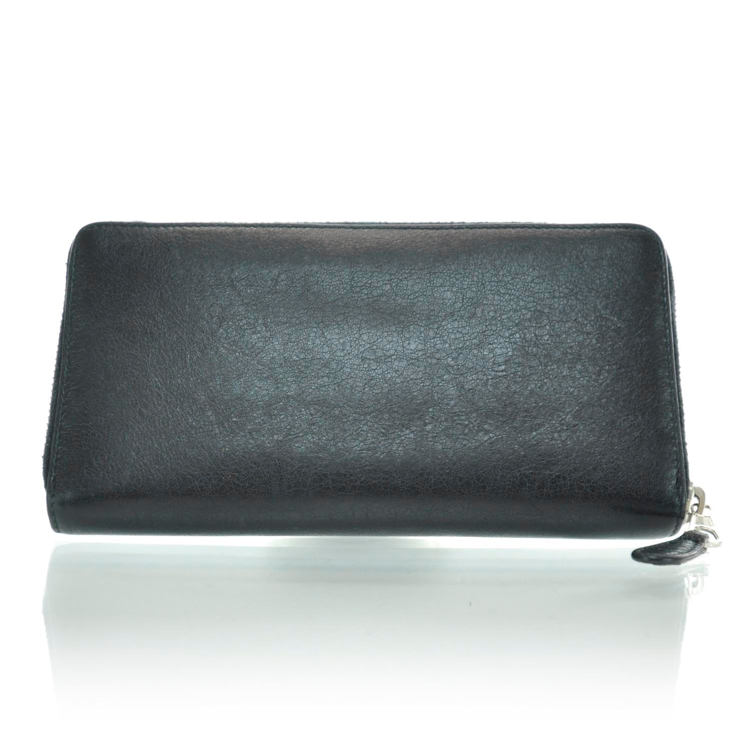 Balenciaga Agneau Compagnon Wallet GSH Black 3 of 8