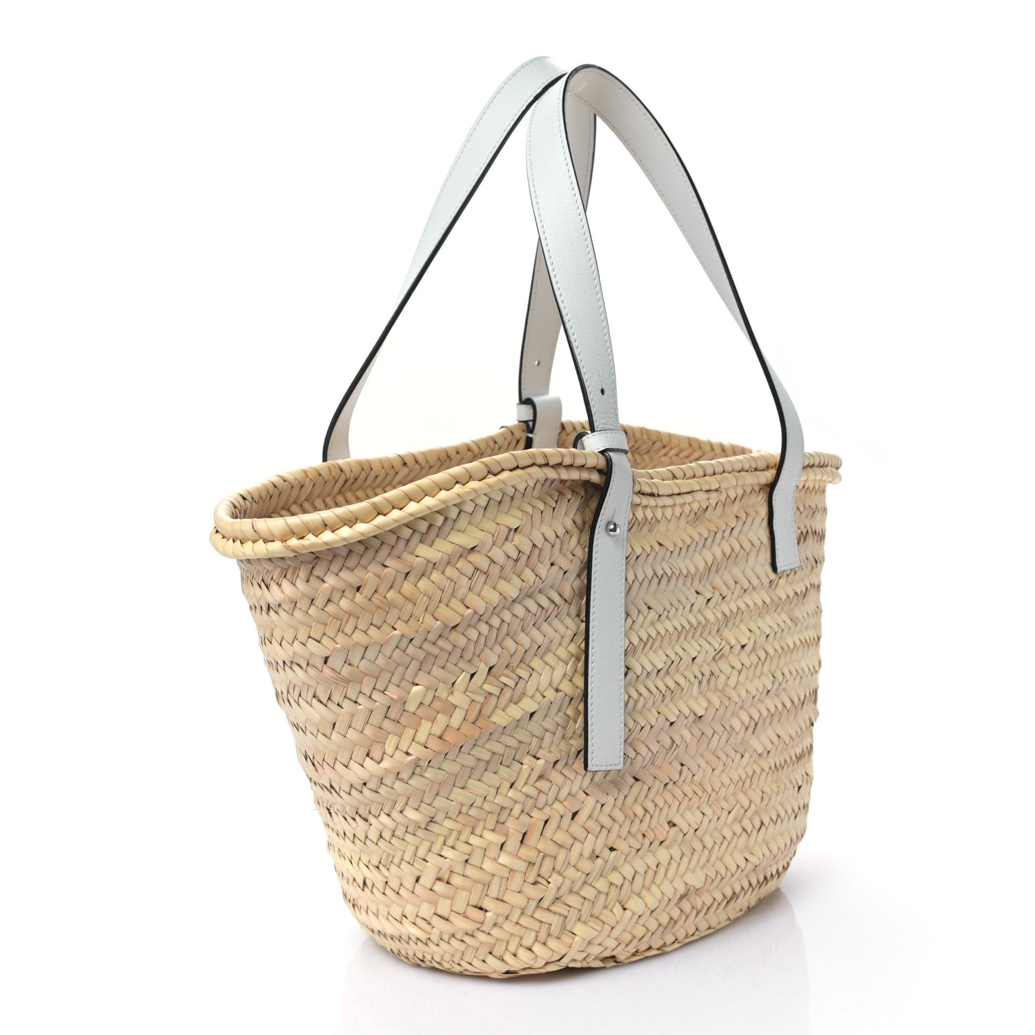 Loewe Raffia Basket Tote Bag Natural White 3 of 8