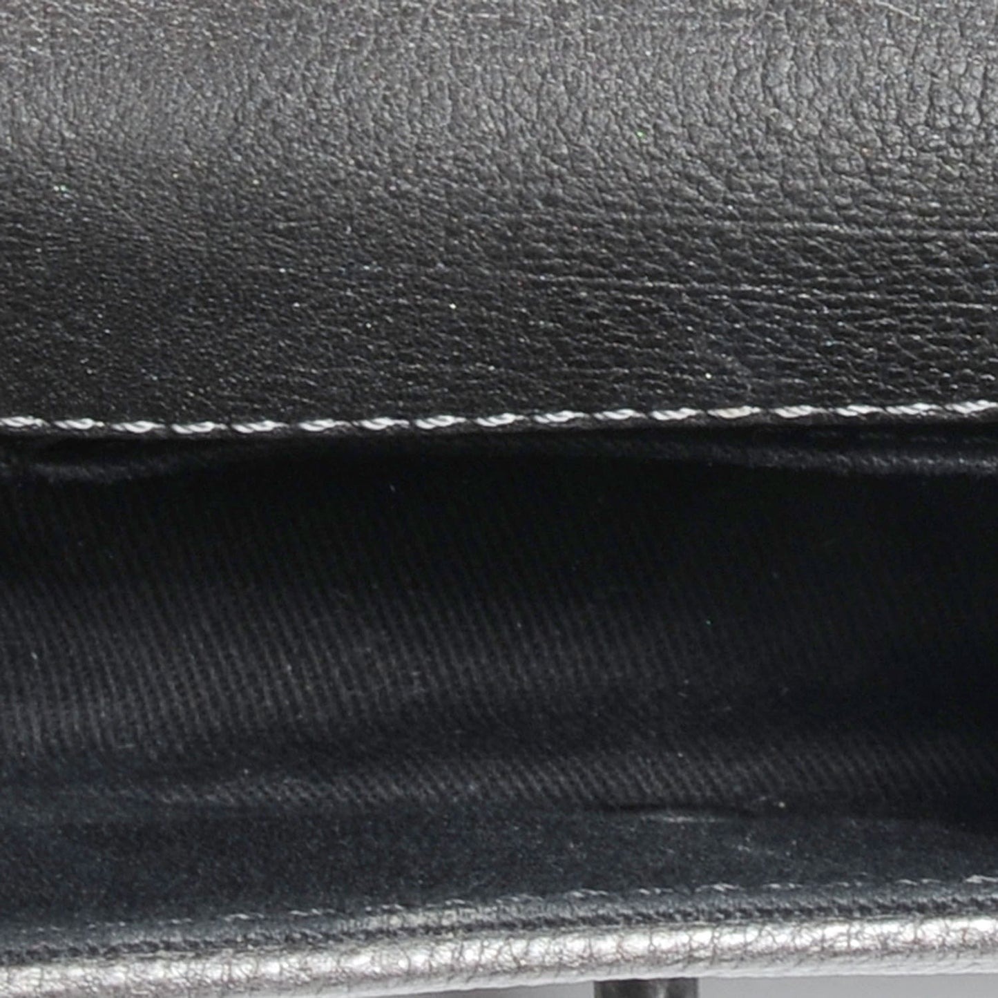 Iridescent Calfskin Back To School Mini Crossbody Flap Anthracite