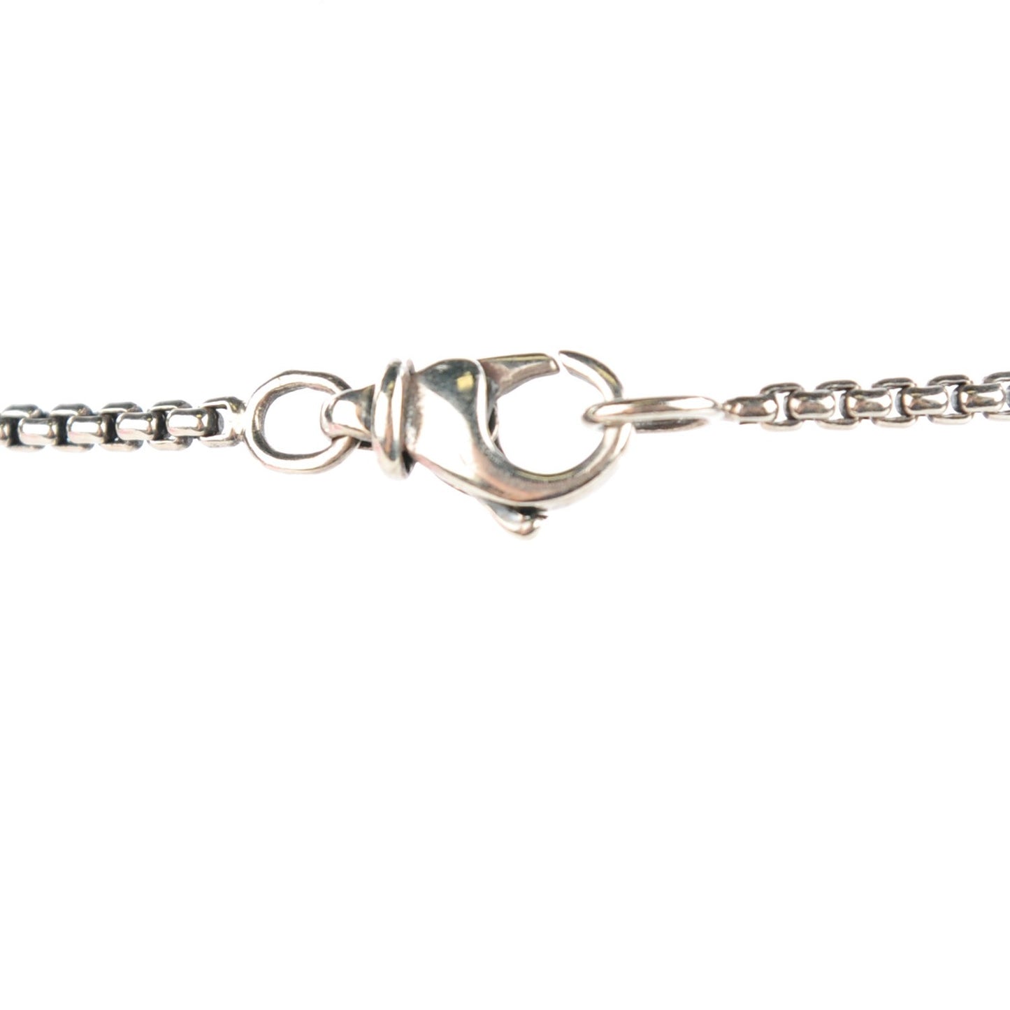 Sterling Silver Black Onyx Black Diamond Small Dog Tag Necklace