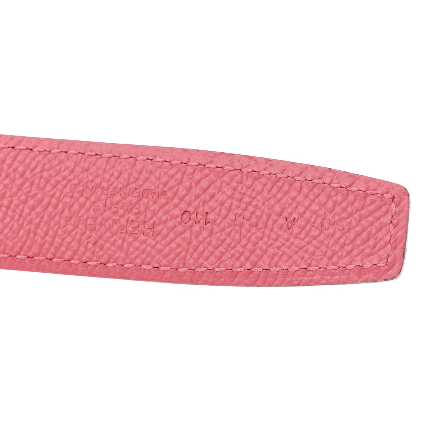 Hermes Epsom Swift 24mm Belt Strap 90 36 Rose Azalee Orange Poppy 5 of 6