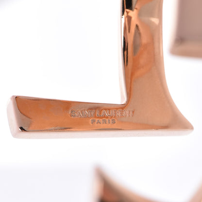 Saint Laurent Brass Monogram Cuff Rose Gold 5 of 6