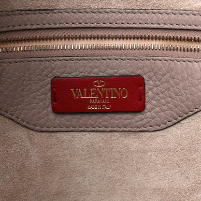 Valentino Garavani Grained Calfskin Rockstud Shoulder Tote Poudre 6 of 8