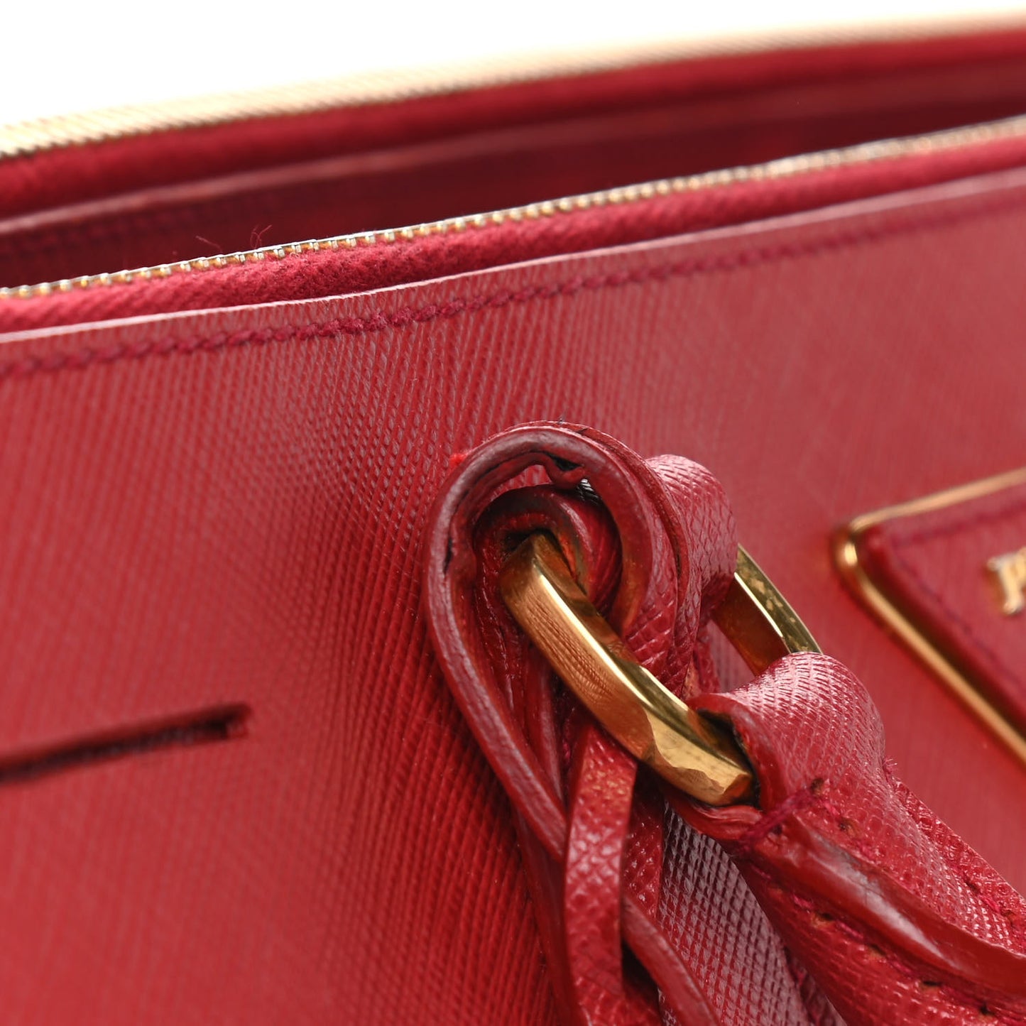 Saffiano Large Galleria Double Zip Tote Fuoco