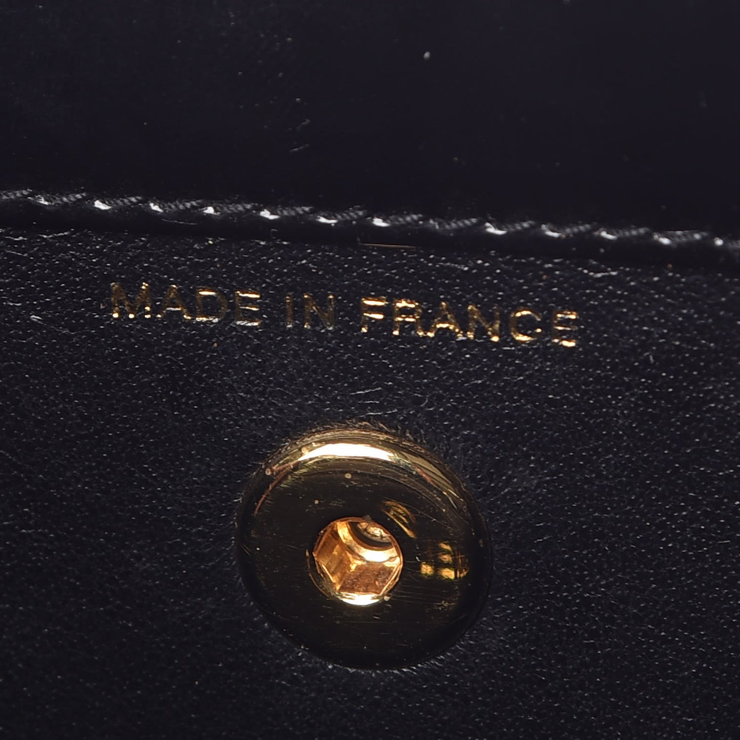 Patent Diamond Stitched Top Handle Bag Black