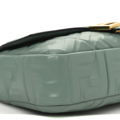 Fendi Nappa FF 1974 Embossed Baguette Menta 9 of 10