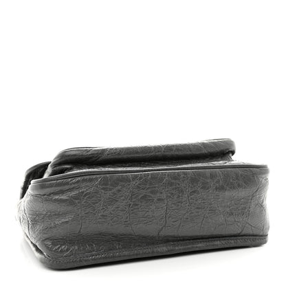 Saint Laurent Crinkled Calfskin Matelasse Monogram Baby Niki Chain Satchel Storm 4 of 15