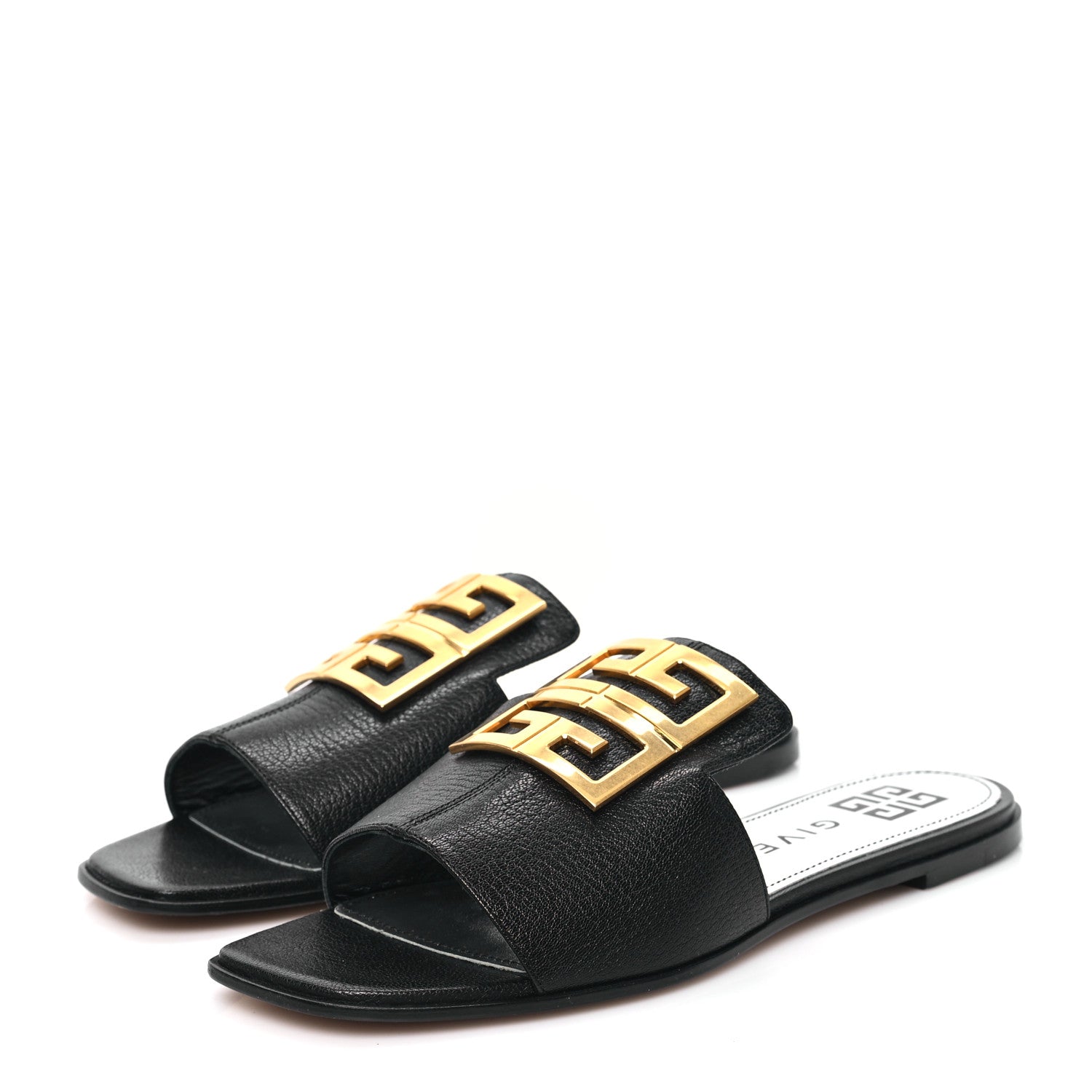 Givenchy Goatskin 4G Flat Sandals 38 Black 3 of 8