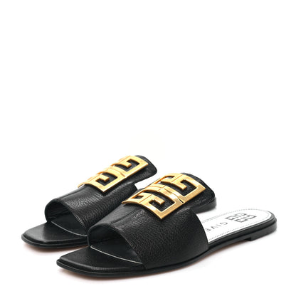 Givenchy Goatskin 4G Flat Sandals 38 Black 3 of 8