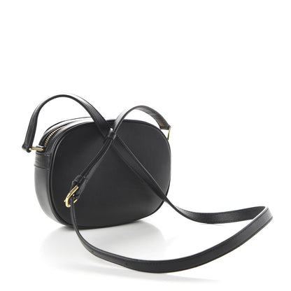 Celine Calfskin Quilted Small C Charm Bag Black 3 of 9