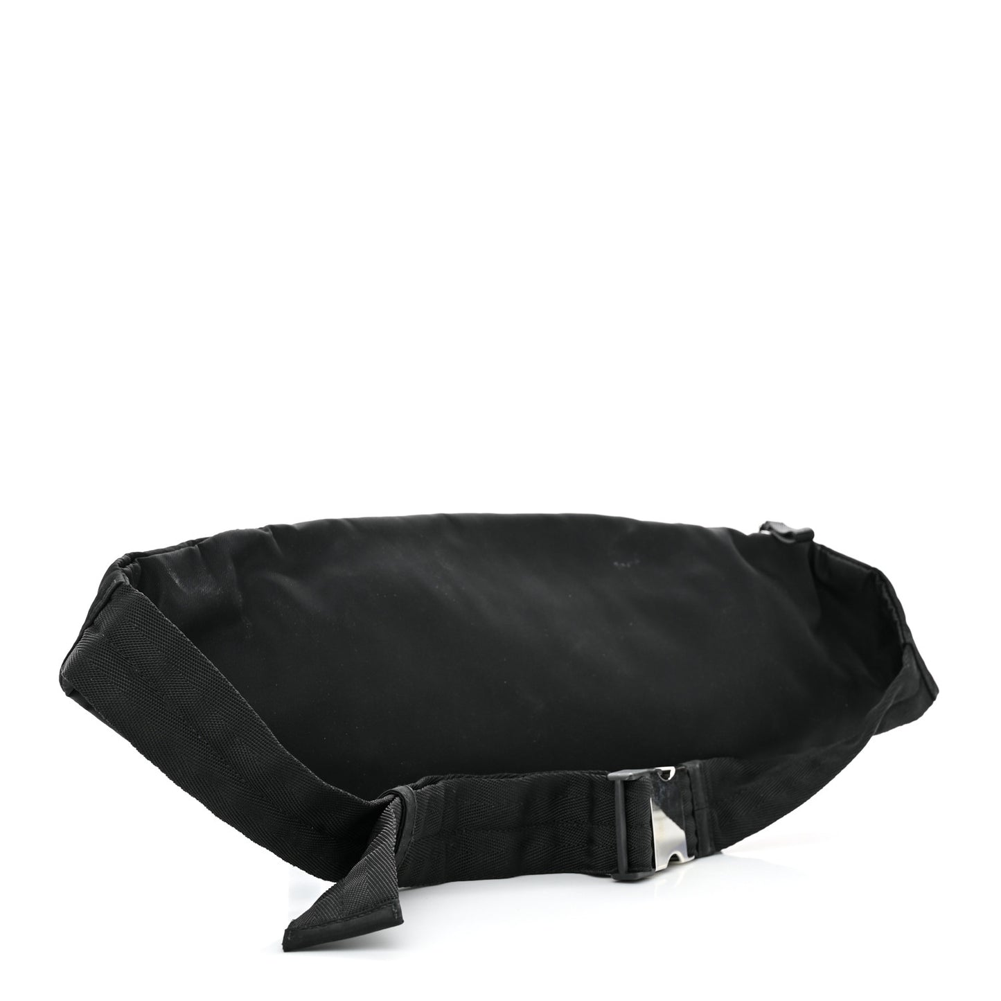 Tessuto Nylon Double Pocket Belt Bag Black