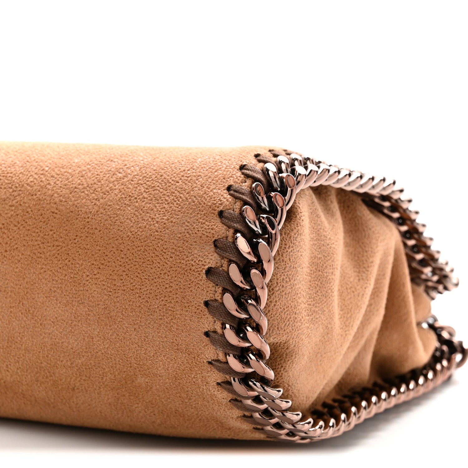 Stella McCartney Shaggy Deer Mini Falabella Fold Over Tote Camel 10 of 11