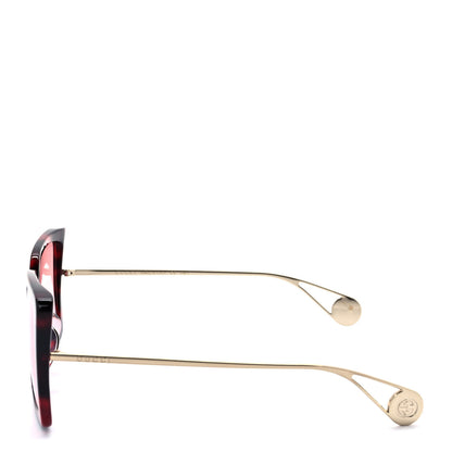 Gucci Acetate Oversize Square Frame GG0435S Sunglasses Red Havana 3 of 7