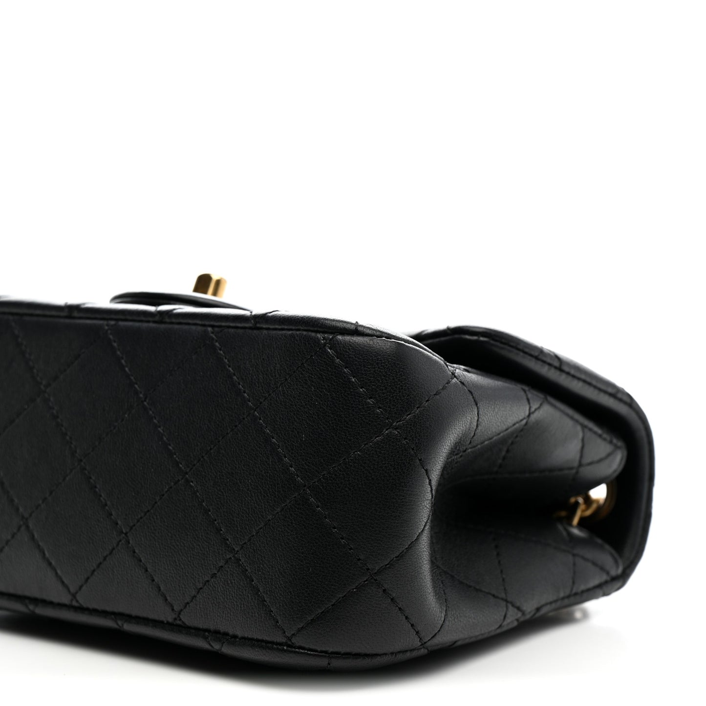Lambskin Quilted Mini Sweet Camellia Flap Black