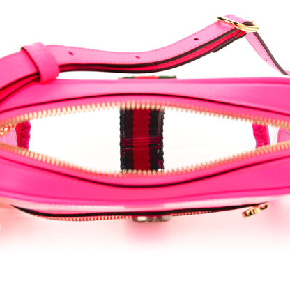 Gucci Vinyl Web Mini Ophidia Transparent Shoulder Bag Fluorescent Fuchsia 5 of 9