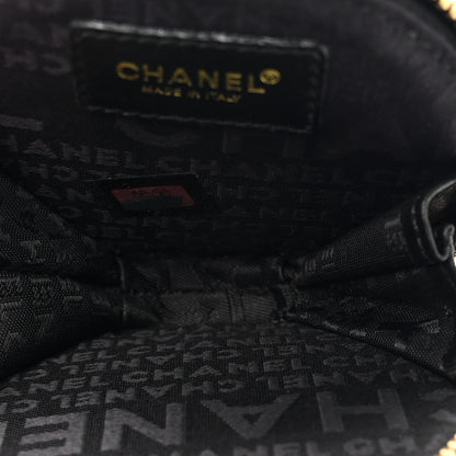 Chanel Lambskin Round Camellia CC Coin Purse Black 5 of 7