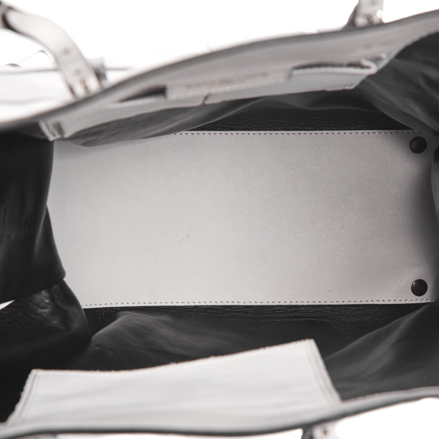 Balenciaga Agneau Papier Ledger Tote White Black 6 of 13