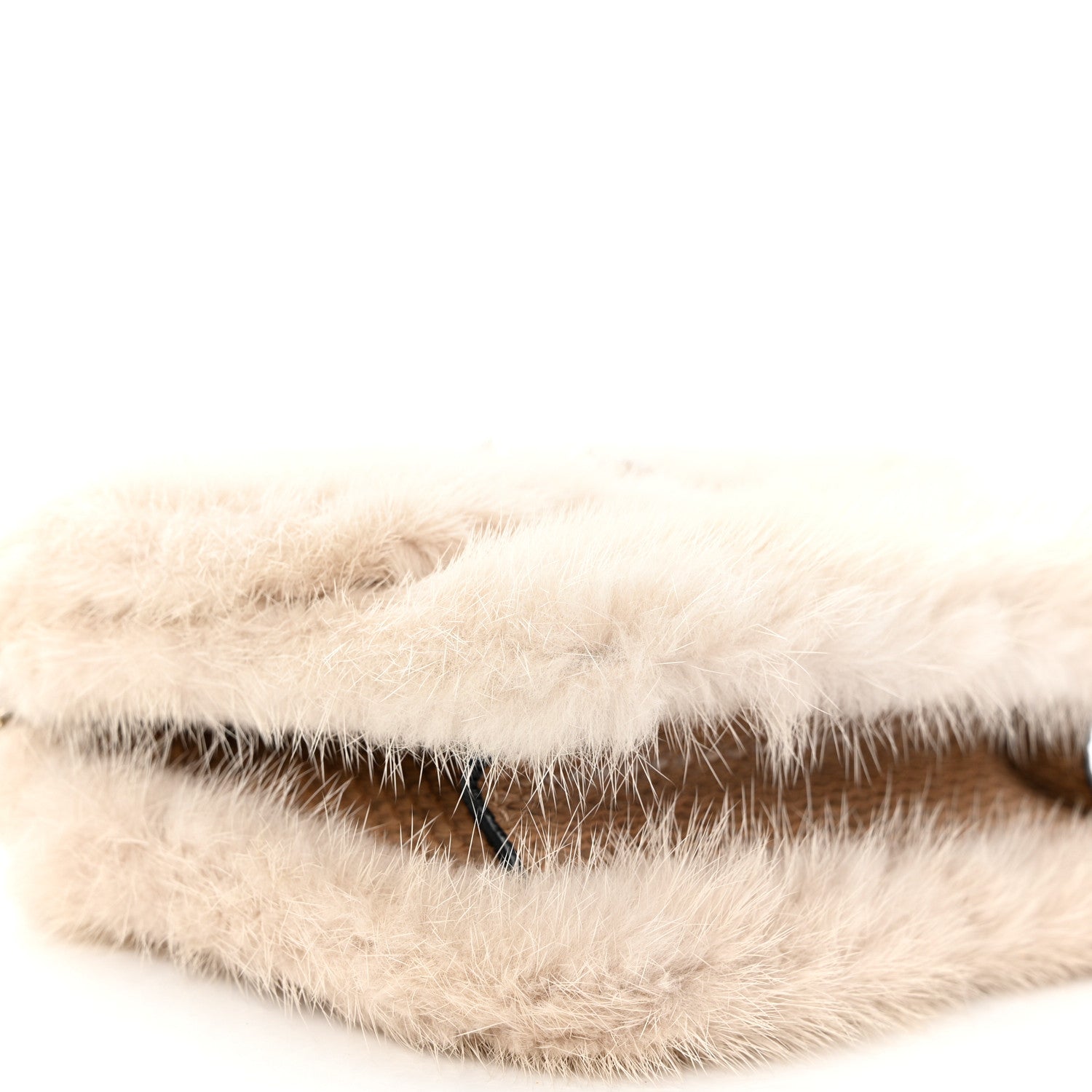 Valentino Garavani Mink Fur Snakesin Small Glam Lock Rockstud Flap Grey 9 of 13