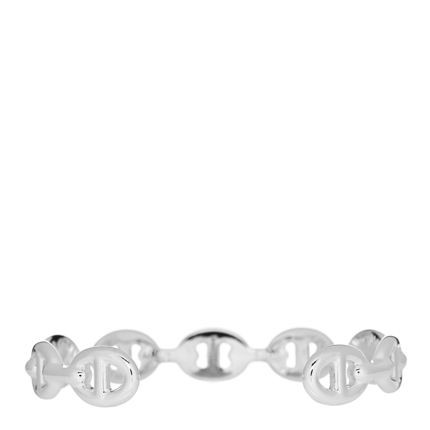 Sterling Silver MM Chaine d'Ancre Enchainee Cuff Bracelet ST