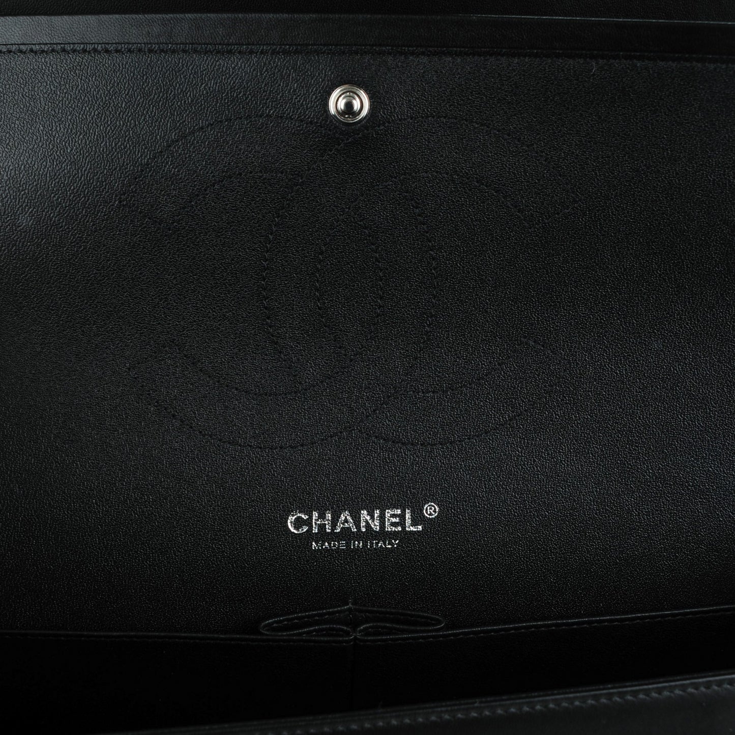 Lambskin Quilted Jumbo Double Flap So Black