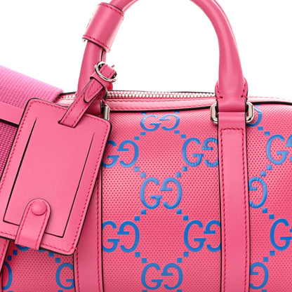Gucci Calfskin GG Tennis Bi-Color Embossed Mini Duffle Bag Modern Fucsia Modern Blue 8 of 11