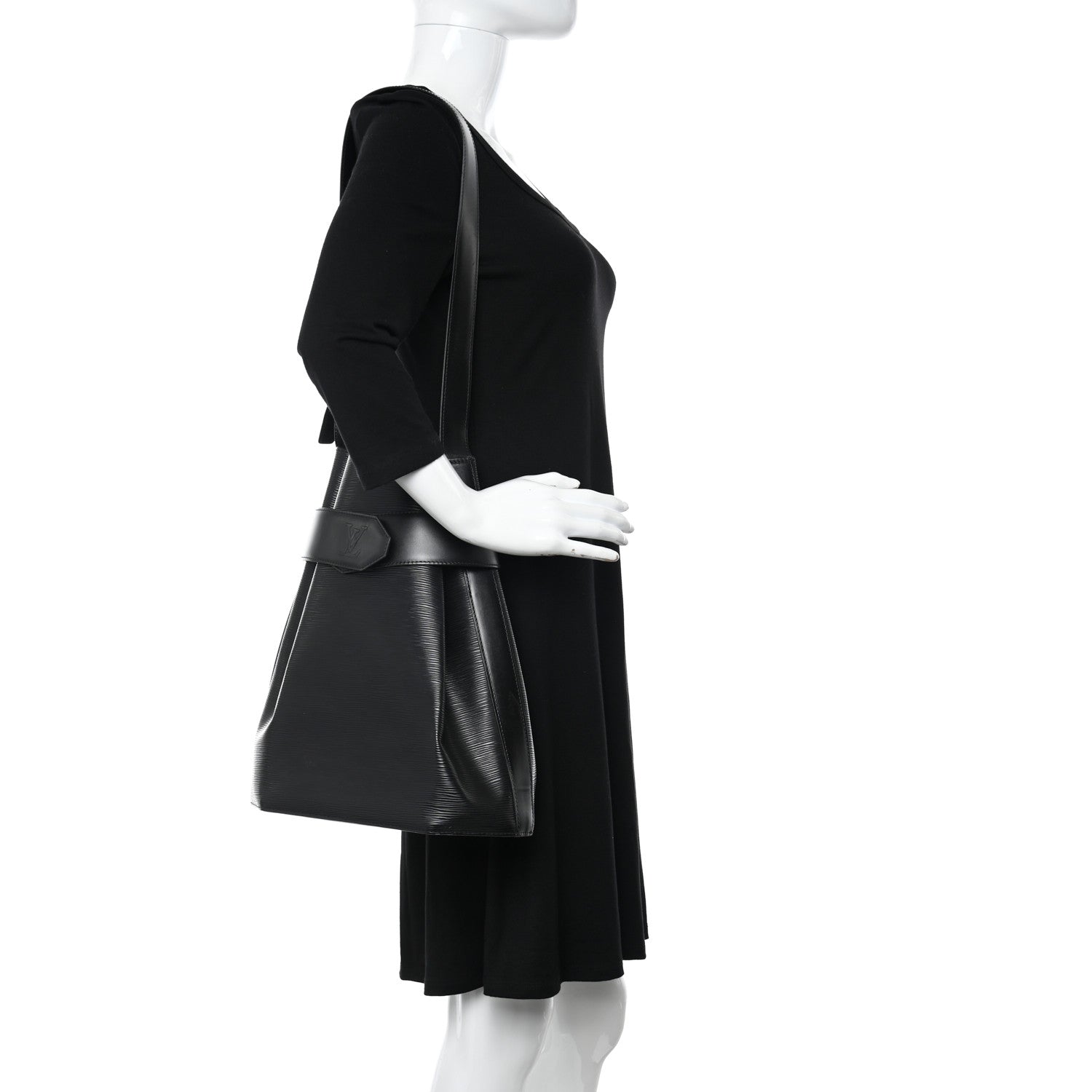 Louis Vuitton Epi Sac D'Epaule GM Black 2 of 10