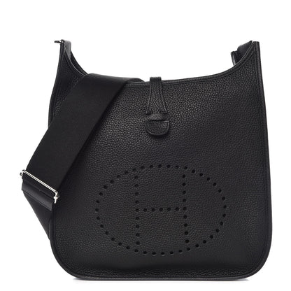 Hermes Taurillon Clemence Evelyne III PM Black 1 of 9