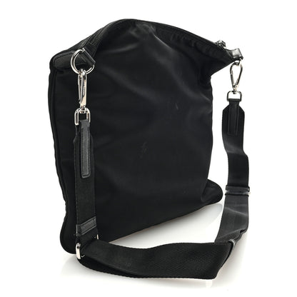 Prada Nylon Saffiano Flat Messenger Bag Black 3 of 9