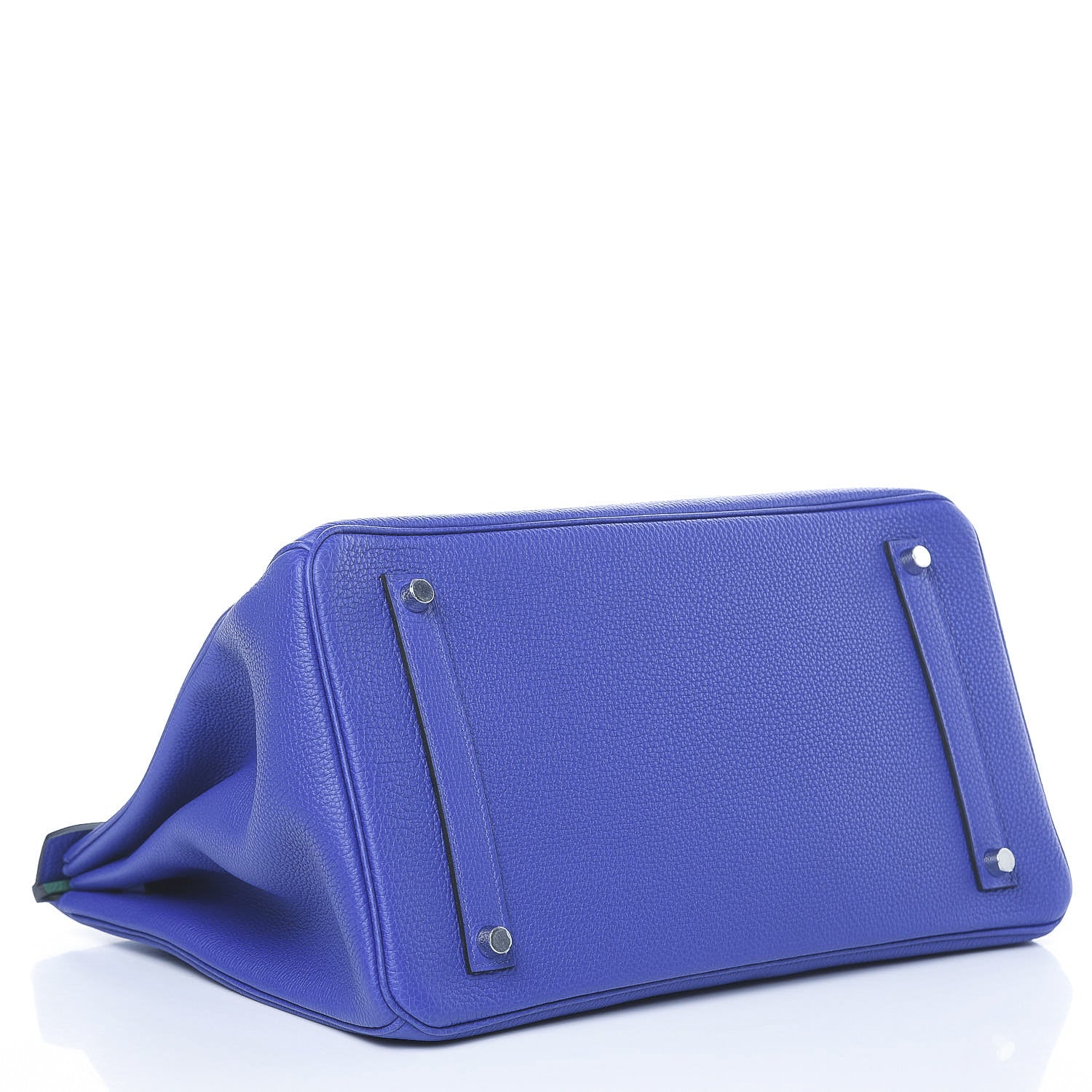 Hermes Togo Bi Color Horseshoe Birkin 35 Bleu Electrique Vert Vertigo 4 of 12