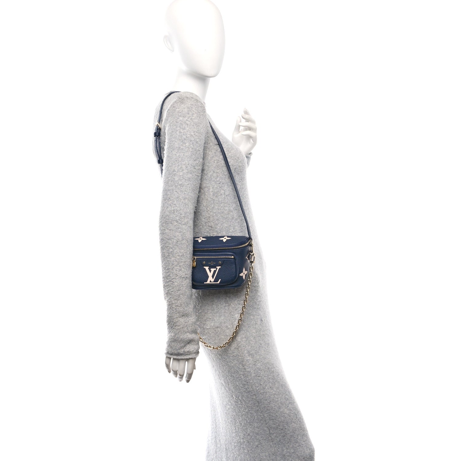 Louis Vuitton Empreinte Monogram Giant Mini By The Pool Bumbag Navy Creme 2 of 11
