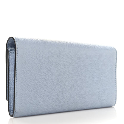 Gucci Grainy Calfskin Zumi Continental Wallet  Porcelain Light Blue 3 of 7