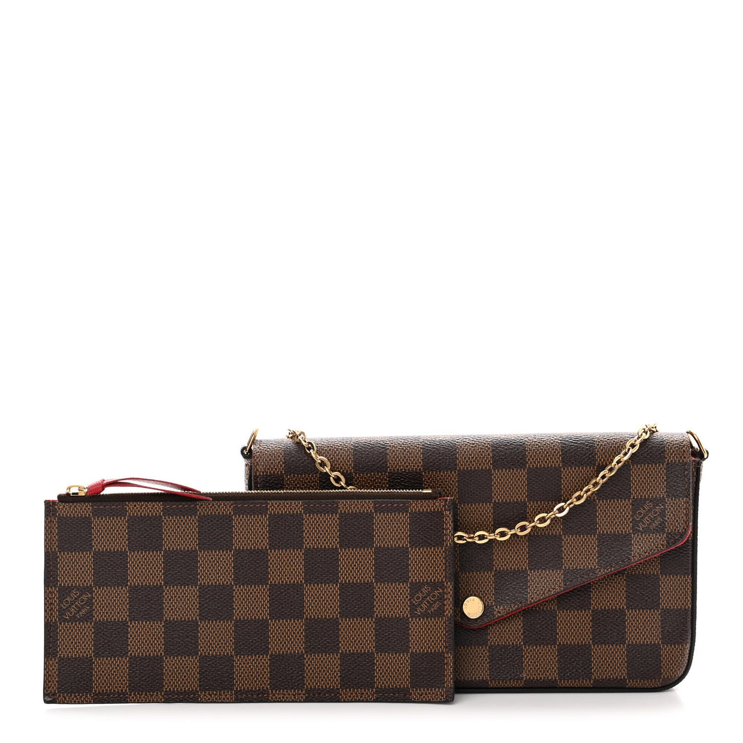Damier Ebene Pochette Felicie Chain Wallet