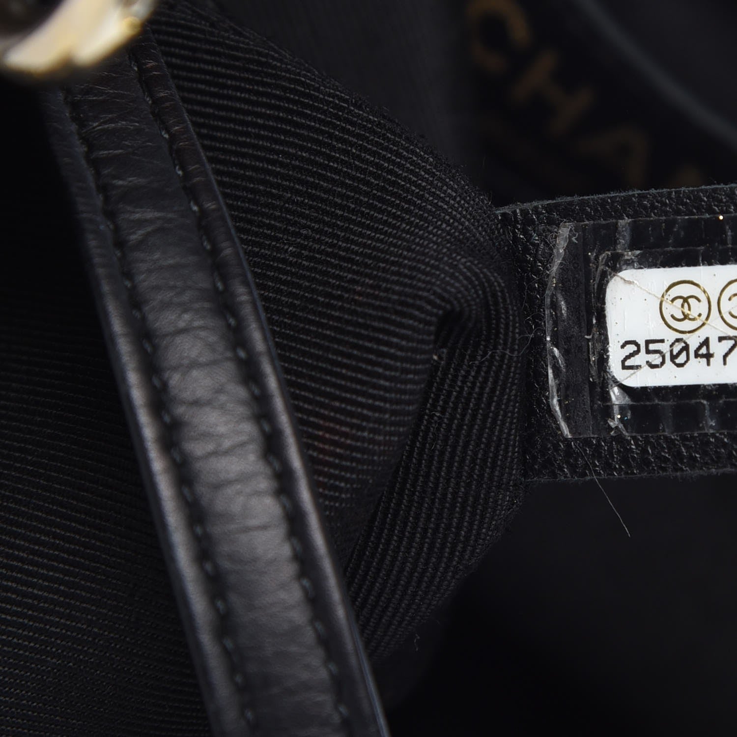 Chanel Iridescent Crumpled Calfskin Coco Pleats Small Drawstring Bag Black 7 of 14