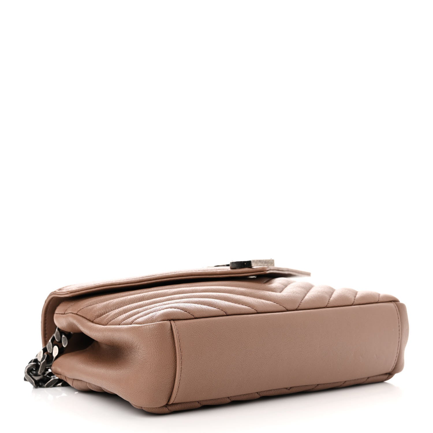 Saint Laurent Sheepskin Matelasse Chevron Monogram Medium College Bag Fard 4 of 12