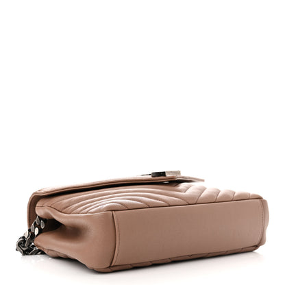 Saint Laurent Sheepskin Matelasse Chevron Monogram Medium College Bag Fard 4 of 12