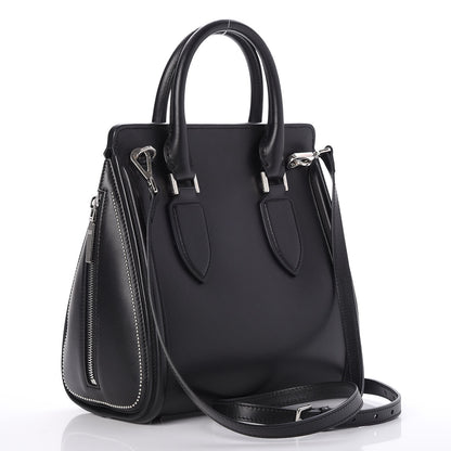 Alexander McQueen Calfskin Floral Studded Small Heroine Black 3 of 9