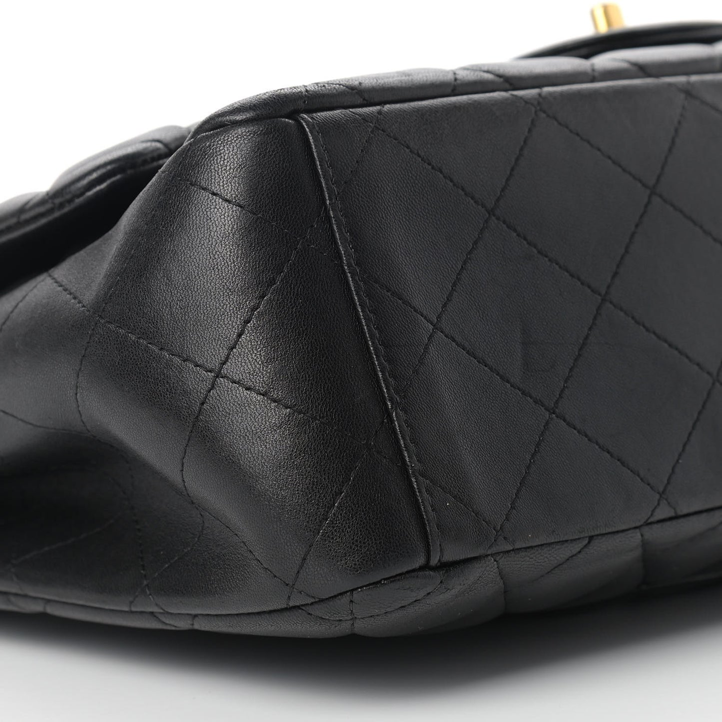Lambskin Quilted Maxi Single Flap Black