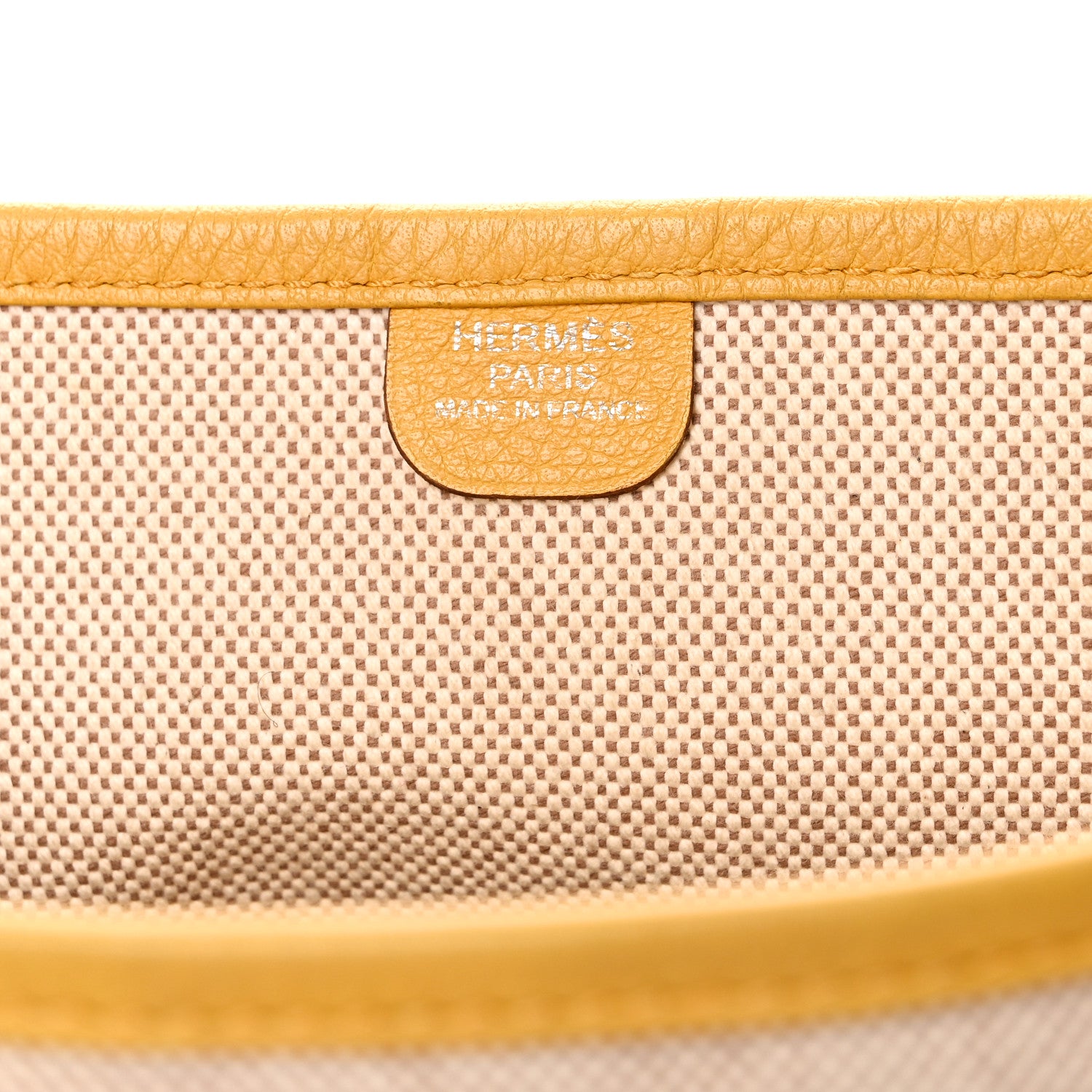 Hermes Toile Taurillon Clemence Evelyne III GM Jaune 6 of 11