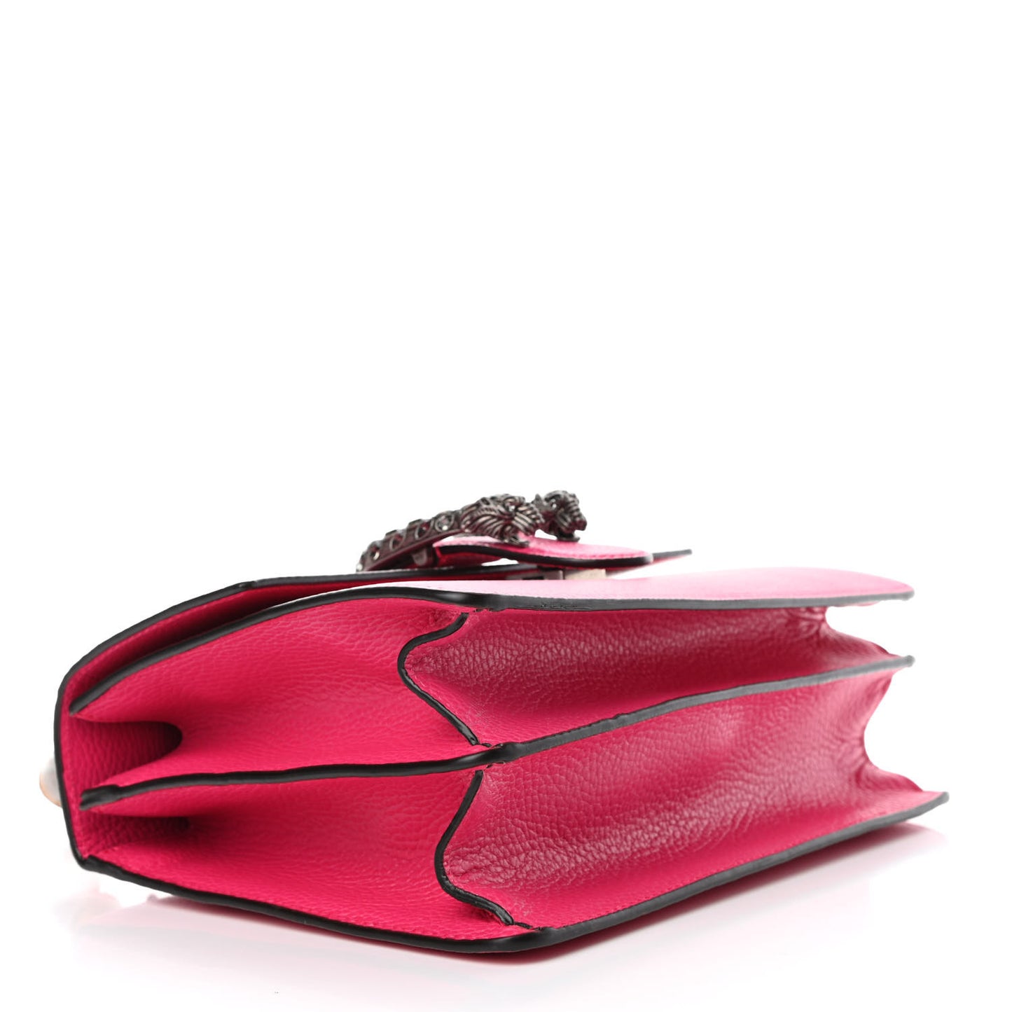Dollar Calfskin Crystal Web Medium Dionysus Bamboo Top Handle Bag Box Pink Black Diamond