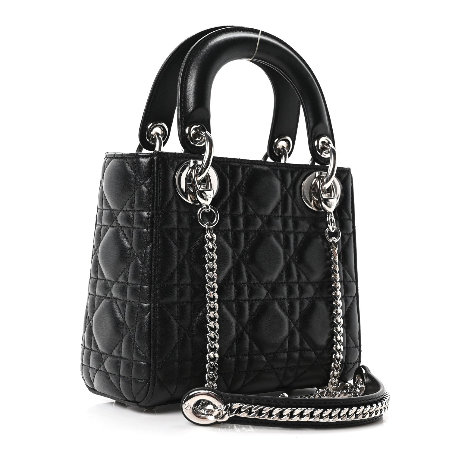 Christian Dior Lambskin Cannage Mini Lady Dior Black 3 of 10